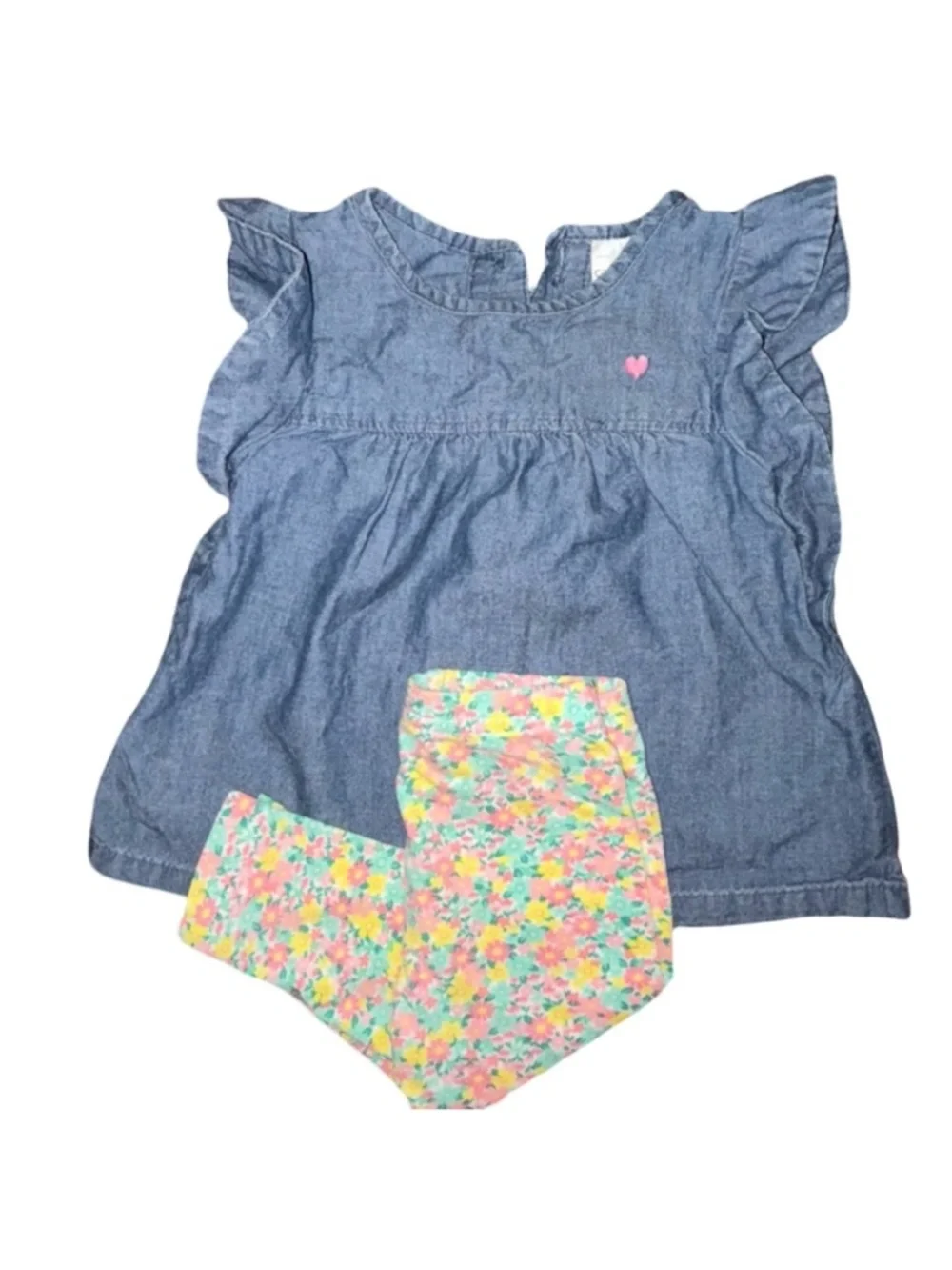 Carter's Pink Floral Romper Set